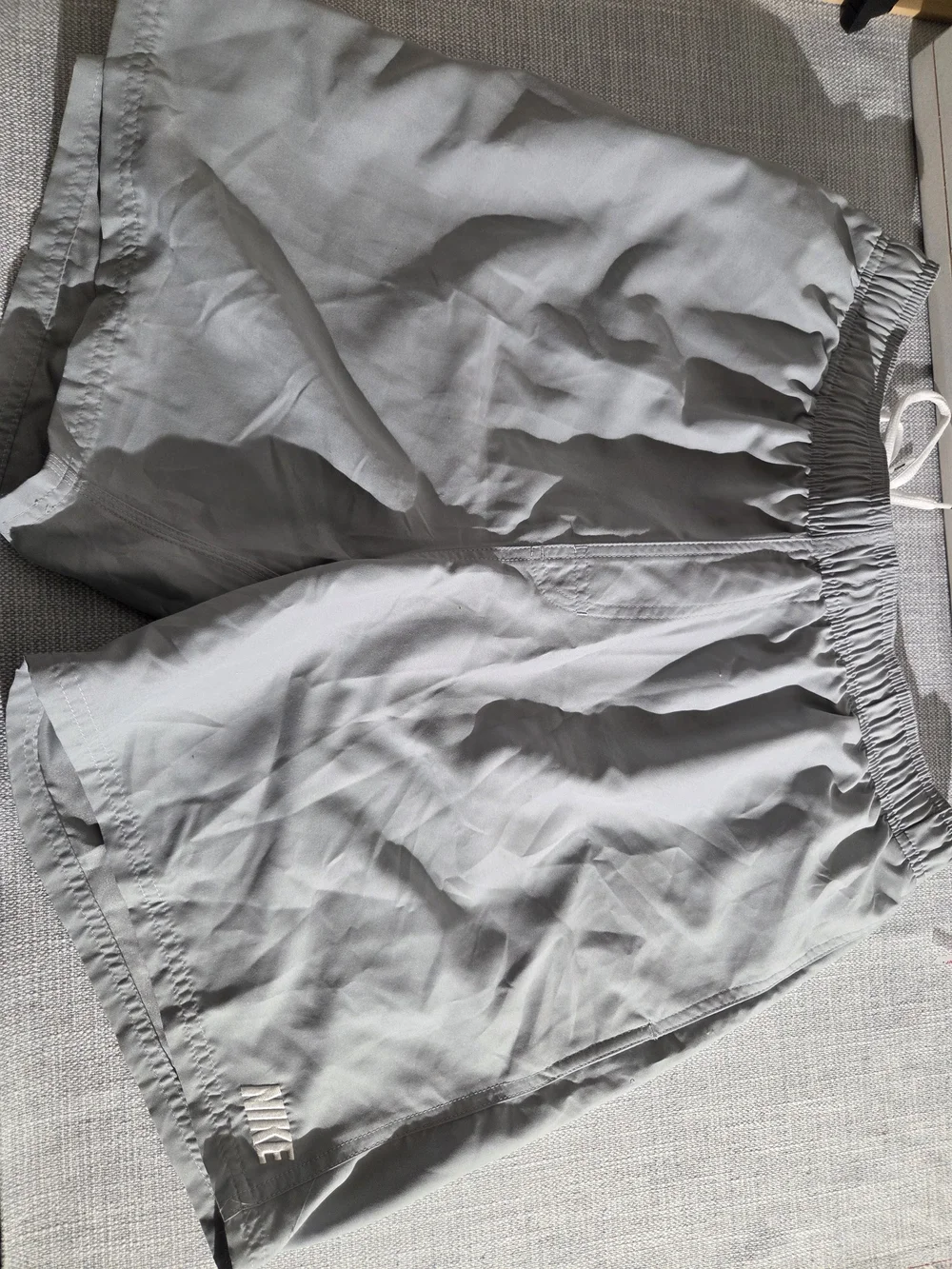 Nike Mens Gray Elastic-Waist Athletic Swim Shorts